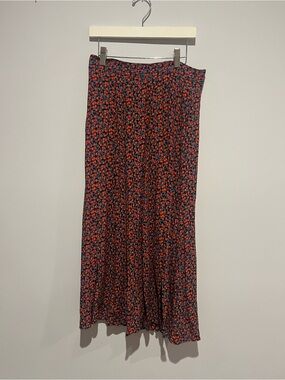 Zara Red Floral Maxi Skirt